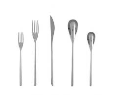 Fortessa Bistro Besteckset aus Edelstahl 18/10 - Service für 1, 5-teilig Libelle 5-Piece silber