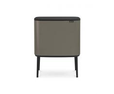 Brabantia 316043 Bo Touch Bin, 3 x 11 L Abfalleimer, Edelstahl, Platinum, 54 x 31.5 x 68 cm