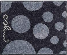 Grund COLANI Exklusiver Designer Badteppich 100% Polyacryl, ultra soft, rutschfest, ÖKO-TEX-zertifiziert, 5 Jahre Garantie, Colani 16, WC-Vorlage o.A. 50x60 cm, grau