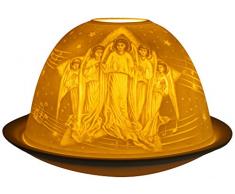 Himmlische Düfte Geschenkartikel GmbH Engelschor Windlicht, Porzellan, Weiss, 12x12x8 cm