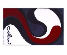 Grund COLANI Exklusiver Designer Badteppich 100% Polyacryl, ultra soft, rutschfest, ÖKO-TEX-zertifiziert, 5 Jahre Garantie, Colani 7B, Badematte 70x120 cm, grau-weiss