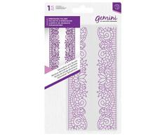 Crafters Companion GEM-EF-DEC Gemini Prägung Ordner Dekorativen Spitzen Grenze 14,5 x 7 cm, Multi-Colour, 5.75 x 2.75 inches