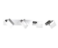 WOFI Deckenleuchte Spa-Line, 4-flammig Serie Sonett Farbe 4 x LED / 4 W, 10 x 9, 8 x 75 cm, 3000 k, 320 lm, Energieeffizenzklasse A+ Badleuchte Schutzart IP23, chrom 7501.04.01.0044