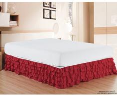 Eleganten Komfort Luxuriös Premium Qualität 1500 Fadenzahl knitterfrei Ägyptische Baumwolle Qualität multi-ruffle Bett Rock – 38,1 cm Drop Twin, Full, Queen, King, California King, Mikrofaser, weiß, Twin