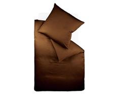 Fleuresse Colours Bettwäsche, Uni-Mako-Satin, zartbitter, 135 x 200 cm