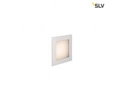 SLV LED Einbauleuchte Frame Basic | Wand- und Deckenleuchte für den Einbau | Eckig, Silber, 2700K Warmweiß | Stilvolle Wandleuchte, Einbau-Strahler LED Treppen-Beleuchtung, Stufen-Licht, Treppenlicht