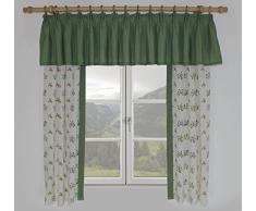 Wirth Vorhang, Baumwoll-Mischgewebe, Grün, 200/132 cm