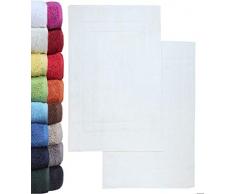 2er Pack Badvorleger Badematte | Premium Qualität | 100% Baumwolle | 50 x 80 cm | Duschvorleger Duschmatte Doppelpack | Farbe: Natur/Creme