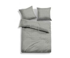TOM TAILOR Unisex Heimtextilien & Bettware Bettwäsche in Melange-Optik Grey,135/200