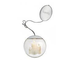 KRINNER Lumix Deco Lights - Kerzen Acryl 10 x 10 cm, Chrom 76102