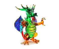 Zoo Craft handgeblasene Glasfigur Drache, handgefertigt, Miniatur