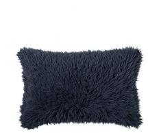 Reborn-Kissenbezug – Kunstfell Kissenhülle – flauschiges und langhaariges Kuschelkissen – 40x60 cm – 970 charcoal – von ’zoeppritz since 1828’