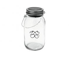 EUROLITE LED Solarglas | Dekoratives Einmachglas für Garten, Terrasse und Balkon | 4 LED-Lampen sorgen für helles, weißes Licht | Bis zu 8 Stunden Leuchtdauer | Für den Innen- und Außenbereich