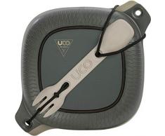 UCO Unisex-Erwachsene Lunchbox-641062 Lunchbox, grau-beige, OneSize
