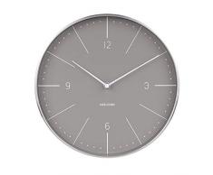 Karlsson Normann Uhr, Wanduhr, Stahl, Grau, One Size