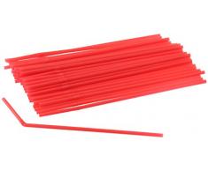 Fackelmann Knicktrinkhalme, bunte Strohhalme aus Kunststoff, Trinkröhrchen mit knickbarem Hals (Farbe: Rot, Grün, Lila - nicht frei wählbar), Menge: 50 Stück