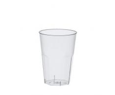 Papstar Gläser / Becher für Latte Macchiato bzw. Caipirinha, aus Polystyrol, 0.3 l, (30 Stück) Ø 8 x 11 cm, glasklar, ideal für Cocktails, hitzebeständig bis 85°C, mit Füllstrich, extra stabil #16507