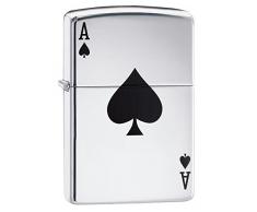 Zippo Ace Winddichtes Feuerzeug, Edelstahl, Silver, 10.2 x 8.9 x 5.1 cm