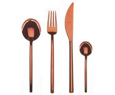 Mepra SPA 109022024 Besteckgarnitur, Design Due Bronzo, 24-teilig