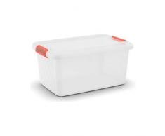 Kis Aufbewahrungsbox K Latch Box 43 Liter in transparent-orange, Plastik, 59x39x28 cm