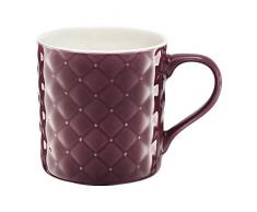 Ambition 40014 Steppbecher Glamour 420ml Trinkbecher Porzellanbecher Teebecher Kaffeebecher violett spühlmaschinengeeignet mikrowellengeeignet tolle Geschenkidee elegant modern Porzellan