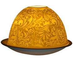 Himmlische Düfte Geschenkartikel GmbH Ornamente Windlicht, Porzellan, Weiss, 12x12x8 cm