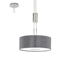 EGLO ROMAO Hängeleuchte, Stahl, 15.5 W, nickel-matt, chrom