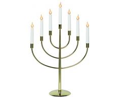 Star 102 – 00 Titus Kerzenständer, LED 7 Lichter Messing Metall 59 x 39 cm