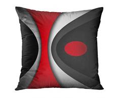 Emvency Überwurf Kissen Bezug in Style Dekorativer Kissenbezug Rot Home Decor Abstrakt Modern Square Kissen Kissenbezüge, Baumwolle, Grau, 20 X 20 inch