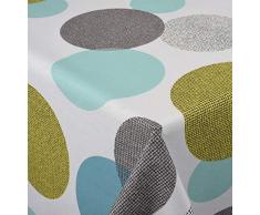 Venilia Lola mint Tischdecke Tischwäsche Baumwolle pflegeleicht flüssigkeitsundurchlässig Rund, 160 x 160 cm