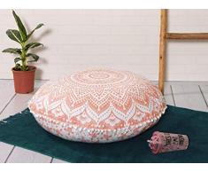 Popular Handicrafts Mandala Round Hippie Bodenkissen 32 Cushion Cover Rose Gold