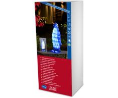Konstsmide 6117-203 LED Acrylfigur Pinguin stehend / für Außen (IP44) / 24V Außentrafo / 96 kalt weiße Dioden / transparentes Kabel
