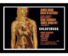 Pyramid International James Bond Goldfinger Filmplakat, gerahmt