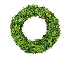 Erhalten Buchsbaum Kranz eingerichtet, Buchsbaum rund Kranz, Garten erhalten, Buchsbaum Kranz für Home Décor 16 inch grün