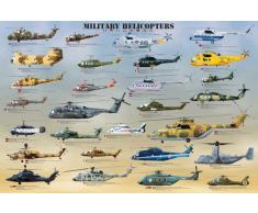 Educational - Bildung Hubschrauber - Military Helicopters Bildungsposter Plakat Druck - Maxiposter Version in Englisch - Grösse 91,5x61 cm