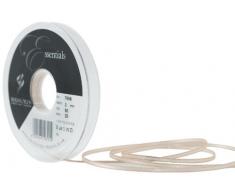 Berisfords Satinband mit Goldkante, 3 mm, Cremefarben