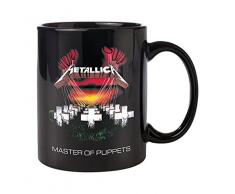 Empireposter - Metallica - Master of Puppets - Größe (cm), ca. Ø8,5 H9,5cm - Lizenz Tassen Metallica - Keramik Tasse, schwarz, bedruckt, Fassungsvermögen 320 ml, offiziell lizenziert, spülmaschinen- und mikrowellenfest
