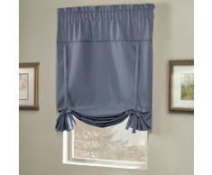 United Curtain Blackstone Verdunkelungsvorhang für Fenster Blende zum Festbinden 40x63 blau