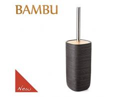 TATAY 6350300 - WC - Garnitur Aus Hochwertigem Polyresin, Bambu Kollektion, Dunkel Graphit Grau Farbe