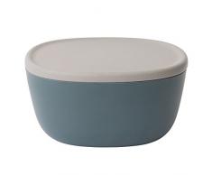 Berghoff Leo Bambus Faser Salat Servieren Schüssel mit Deckel/Tablett, Holz, Grau, 22 x 11 cm