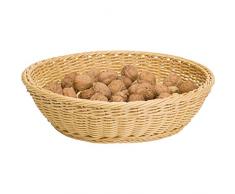 Saleen Korb-Schale, Gastrotauglich, Rund, Durchmesser: 37 cm, Kunststofffaser, Hellbeige, 02053230101