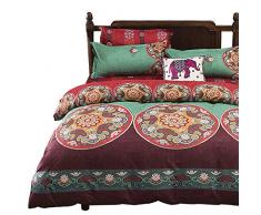 Vaulia Bettwäsche-Set aus weicher Mikrofaser, Bohemia Exotische Muster Twin 10201