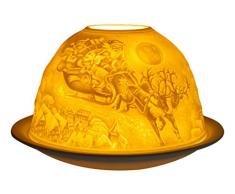 Himmlische Düfte Geschenkartikel GmbH Weihnachtstraum Windlicht, Porzellan, Weiss 12x12x8 cm