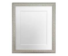 FRAMES BY POST Glitz Bilderrahmen mit weißem Passepartout, Kunststoffglas, 50,8 x 40,6 cm, Champagnerfarben