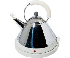Alessi | MG32 W - Elektrischer Kabelfreier Wasserkessel, Edelstahl und Thermoplastisches Harz, Weiss