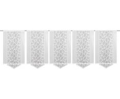 Home Fashion Schiebevorhang Jacquard Set, Stoff, weiß, 145 x 57 cm, 5-Einheiten