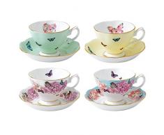 Miranda Kerr von Royal Albert Teetassen und Untertassen, Mehrfarbig, 4 Stück