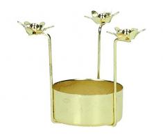 Teelichthalter - Metall - Gold