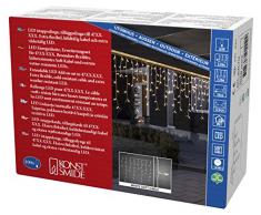 Konstsmide 4721-112 Maxi LED Kompakt System Erweiterung: Eisregen Lichtervorhang / für AuÃen (IP67) / 100 warm weiÃe Dioden / weiÃes Softkabel