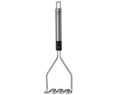 Leifheit Kartoffelstampfer 28 cm ProLine-Serie, Kartoffelpresse aus rostfreiem Edelstahl, im hochwertigen Design, potato masher, mit ovalem Griff und praktischer Aufhängeöse, Stampfer für Püree